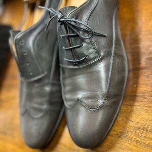 Salvatore Ferragamo Black Leather Oxfords